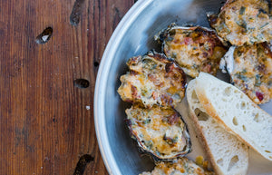 Pimento Cheese Baked Oysters