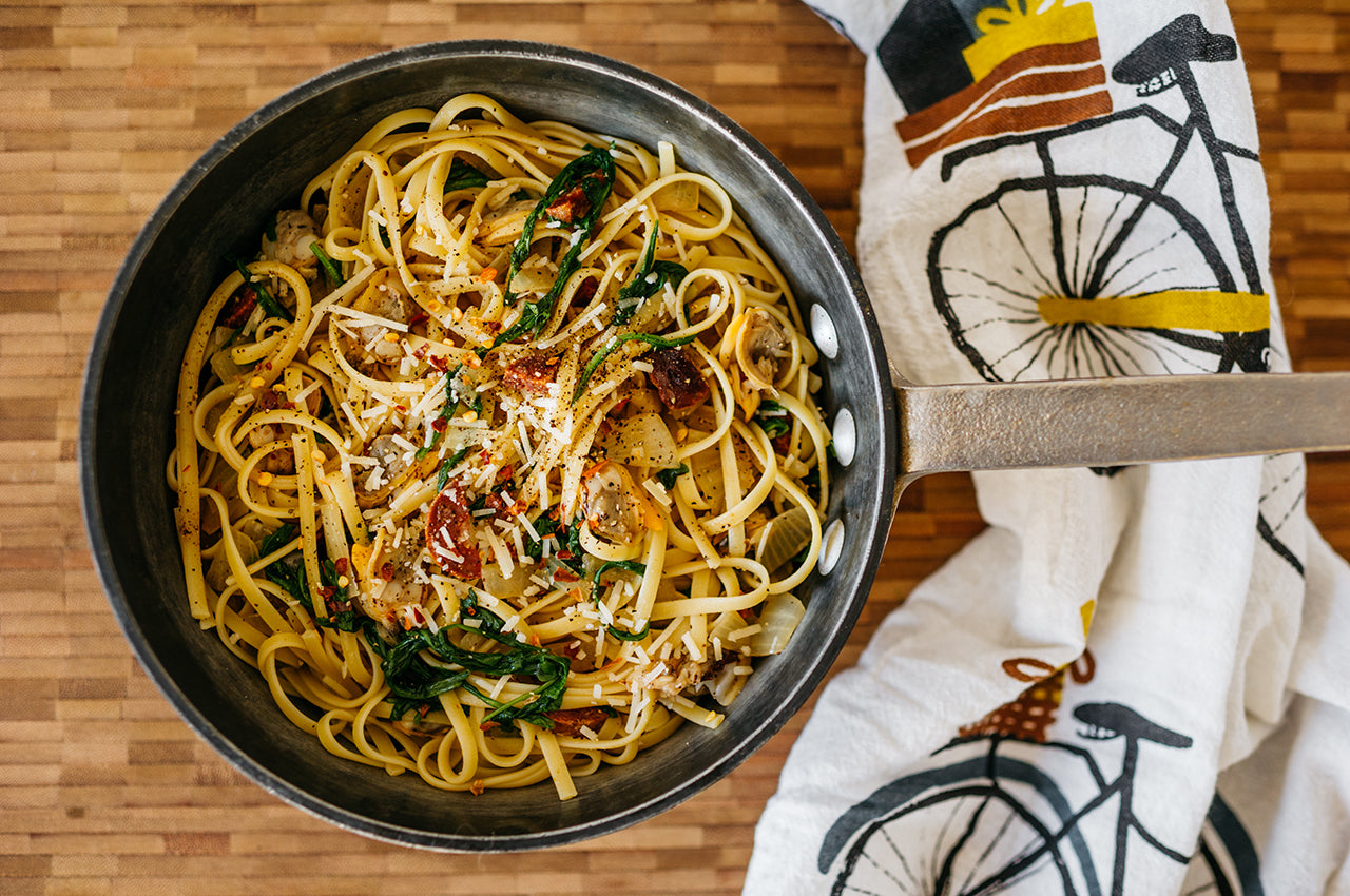 Clam Pasta with Chorizo