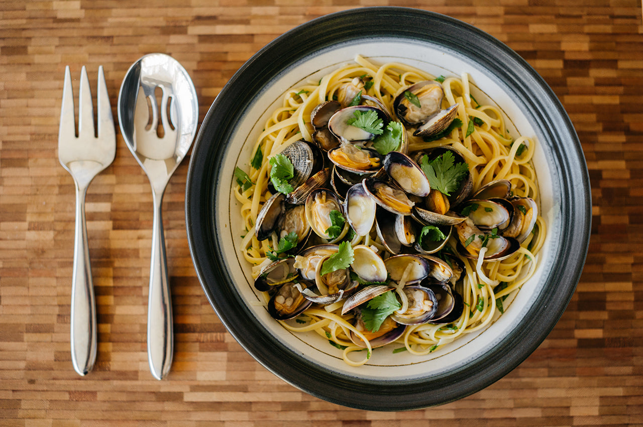 Clam Pasta with Cilantro