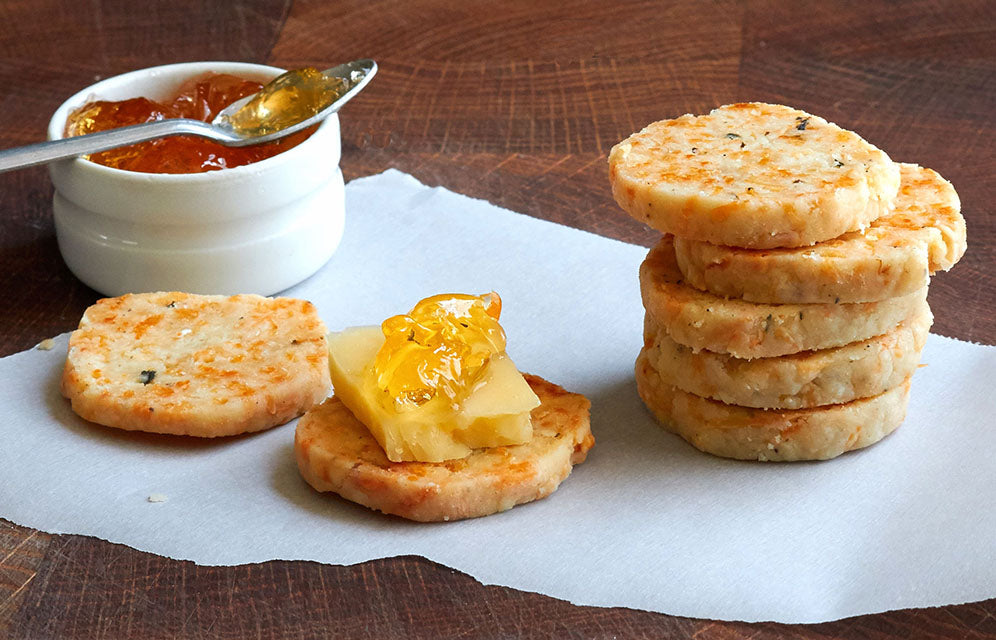 Parmesan Pepper Shortbread Crackers