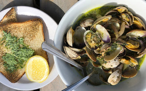 Clams with Stinging Nettle Butter