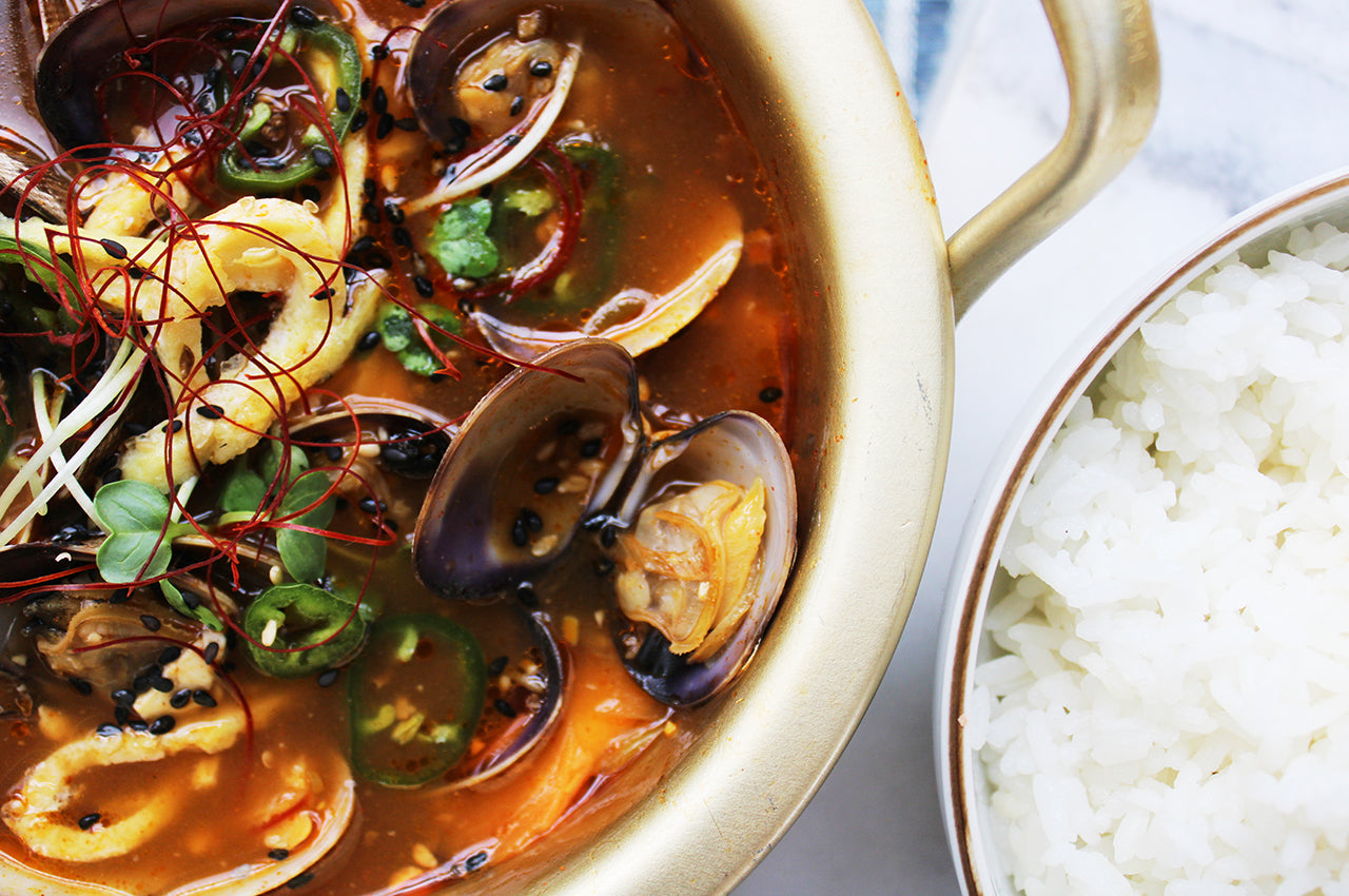 Korean Clams in Broth