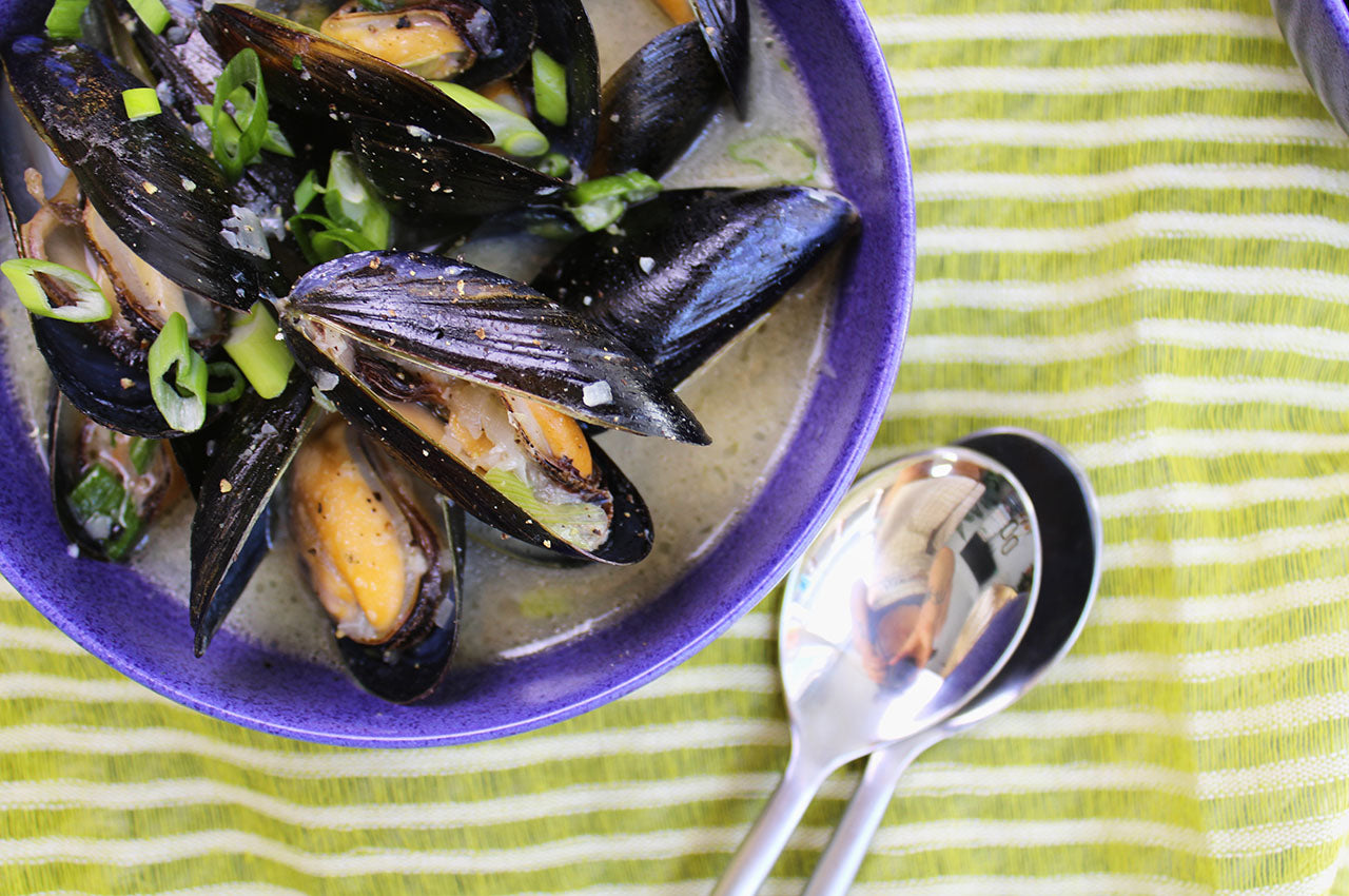 Miso Mussels in Sake Broth