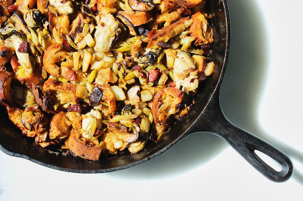 Oyster Stuffing with Chinese Spices