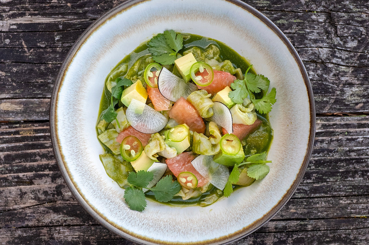 a bowl of ceviche
