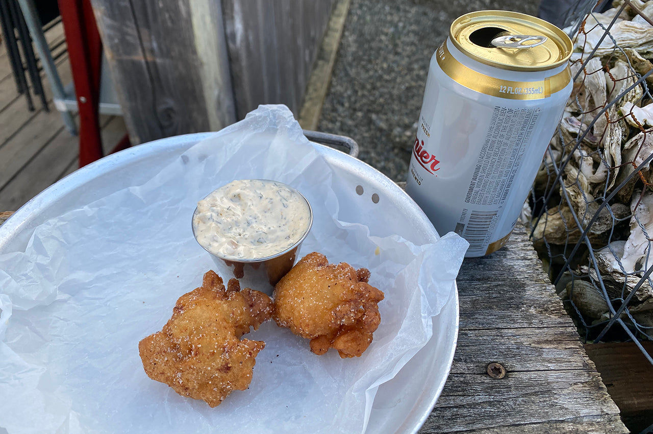 Razor Clam & Rainier Fritters