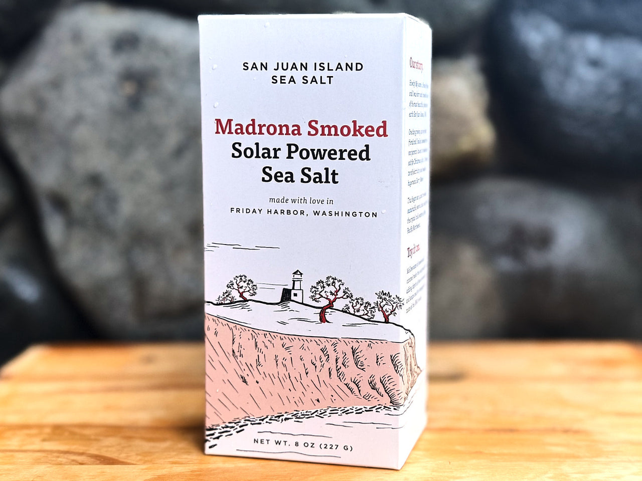 Madrona-Smoked Solar Powered Sea Salt | San Juan Island